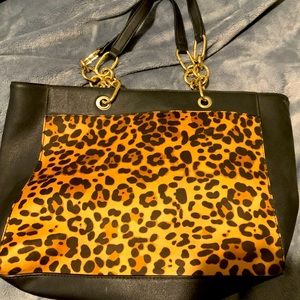 Leopard print tote